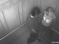 KiloPanties presents: Elevator security cam gets couple fucking