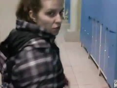 KiloPanties presents: Dressing room blowjob from his cute teen gf