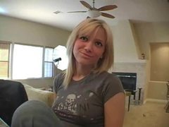 KiloPanties presents: Cute girl in jeans sings for the camera