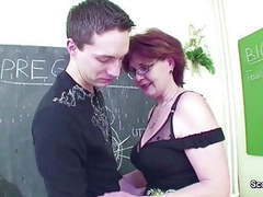 KiloPanties presents: Milf biologi techer show boy how to get pregnant with fuck