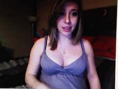 KiloPanties presents: Pregnant webcam cutie shows boobs pussy and sings