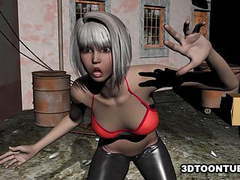 KiloPanties presents: Hot 3d babe fucked by a zombie