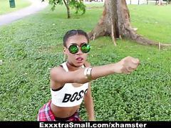 KiloPanties presents: Exxxtrasmall - cute tiny ebony bounces on big cock