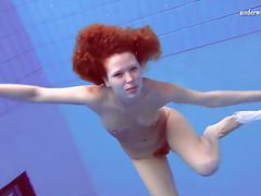 KiloPanties presents: Matrosova hot ginger pussy in the pool