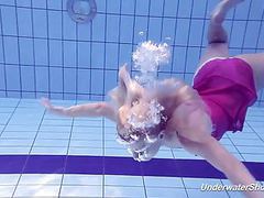 KiloPanties presents: Proklova takes off bikini and swims under water