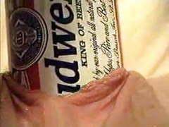 KiloPanties presents: Extreme object insertion using a budweiser beer can