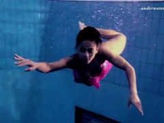 KiloPanties presents: Pink lingerie and panties on girl swimming