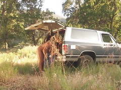 KiloPanties presents: Almost busted outdoor naked fuck by the forest under the sun