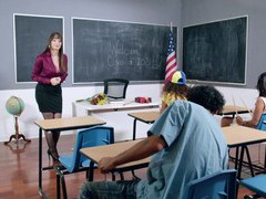KiloPanties presents: Stunning teacher wearing stockings gets fucked in the class room - sarah lace, Couple, Hardcore, Pornstars, MILF, Long Hair, Pussy Licking, Lingerie, Stockings, Nylon, Blowjob, Anal, Pussy, Shaved Pussy, Cowgirl, Big Tits, Fake Tits, Teachers