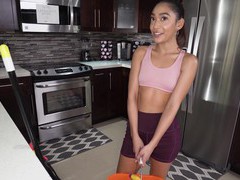 KiloPanties presents: Skinny latina maid sarah lace drops it all and gets fucked hard, HD POV, Couple, Hardcore, Miniskirt, Latina, MILF, Brunettes, Thong, Skinny, Small Tits, Blowjob, Cowgirl, Asshole