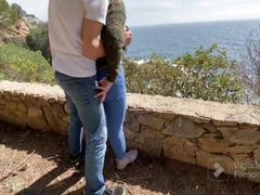 KiloPanties presents: A great blowjob outdoors with my horny young wife and wonderful views, swallowing cum