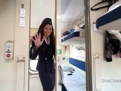 KiloPanties presents: Seduced the conductor on the train and fucked while she had a break