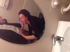 KiloPanties presents: Homemade bathroom blowjob from beautiful wife