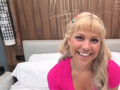 KiloPanties presents: Wholesome blonde 19 yr old slobbers all over a fat cock