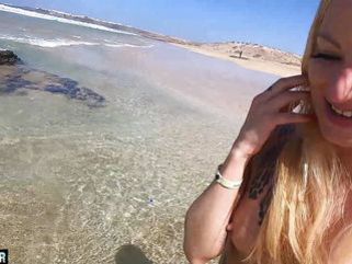 KiloPanties presents: Sex on the beach andy-star fucks german blonde skinny outdoor