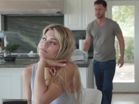 KiloPanties presents: Shaved pussy blonde riley steele wears high heels to be fucked