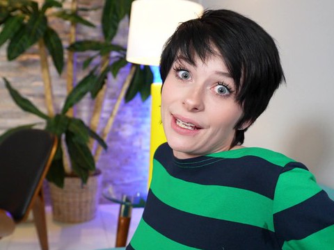 KiloPanties presents: Short hair kitty lynn gives a blowjob and gets fucked balls deep