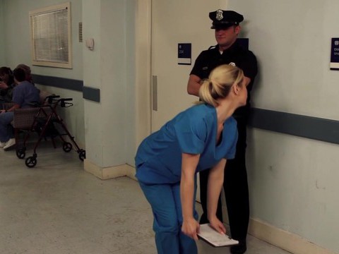 KiloPanties presents: Nurse tara lynn fox drops on her knees to give a sloppy blowjob