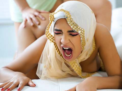 KiloPanties presents: Muslim cutie with juicy tits babi star bends over and takes fat cock in her ass - hijab hookup