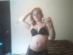 KiloPanties presents: Redhead lily cooper caressing her soft body in front of the mirror