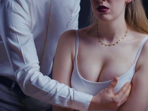 KiloPanties presents: Convinced by the boss, groped and cummed in the mouth - clothedpleasures