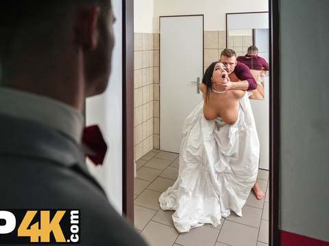 KiloPanties presents: Vip4k. wife gets her hairy vagina licked and penetrates in the wc