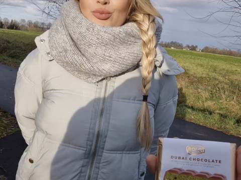 KiloPanties presents: I blow and fuck a stranger for the last dubai chocolate from the discount store - risky public sex - litclit