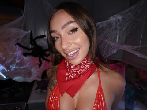 KiloPanties presents: Tattooed sisi rose wearing red lingerie gets fucked hard