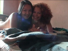 KiloPanties presents: Curly hair redhead teen eats out cunt