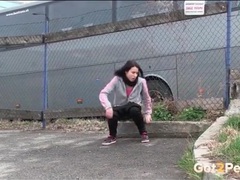 KiloPanties presents: Girl has to piss badly so she goes in public