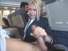 KiloPanties presents: Customers get handjob from stewardess