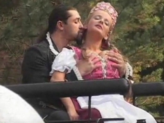 KiloPanties presents: Old time costume and outdoor sex