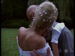 KiloPanties presents: Naughty bride taken outdoors by two guys