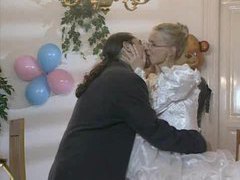 KiloPanties presents: Bride in glasses has cock in her ass