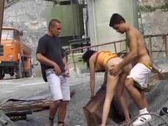 KiloPanties presents: Girl on work site used by lots of guys