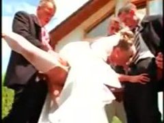 KiloPanties presents: Gangbang of a hot bride with pissing