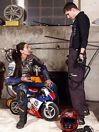 KiloPanties presents: Shy teenage biker chick fucks the horny mechanic hardcore