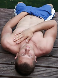 KiloPanties presents: Martin Sanders masturbates with fleshlight outdoors
