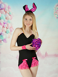 KiloPanties presents: This tight blonde bunny has some smoking hot fun with stripping her clothes and playing with her flower