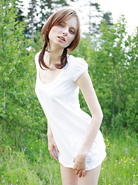 KiloPanties presents: Timid teen girl comes to the nature and poses her beautiful body in front of the camera.