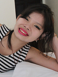 KiloPanties presents: Ass-horny Thai amateur fingers asshole and gets stuffed by white cock