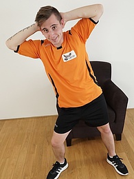 KiloPanties presents: Joshua Czech masturbates his uncut cock after practice