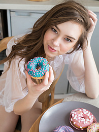 KiloPanties presents: If you are a fan of skinny girls, check out how this cute little doll poses and teases totally naked in the kitchen.
