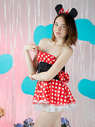 KiloPanties presents: Breathtaking slender chick got rid of innocent clothing quickly and spread those smooth legs while showing her moist areas.