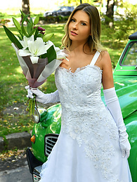 KiloPanties presents: Naughty bride Rebecca Volpetti takes a photographer assistant's stiff dick