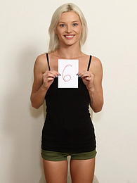KiloPanties presents: Blond hungarian teen Zazie Skymm gets completely naked during a solo shoot